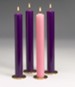 Advent Candles for Church, 12 x 1.5 Inches, 3 Purple, 1 Rose, Long Burning