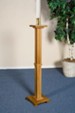 Paschal Candle Holder, Hardwood Maple with Pecan Finish