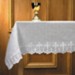 Linen Scalloped-Edge Altar Frontal, Cross Embroidery