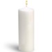 Plain White Pillar Candle, 3 x 9