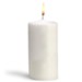 Plain White Pillar Candle, 3 x 6