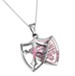 Strength, Shield Cross Necklace, Pink