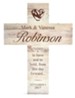 Personalized, Wooden Cross, Wedding, White