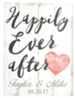 Personalized, Plaque, Large, Happily Ever After,Wedding