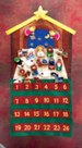 Felt Advent Calendar with Pockets, 24 Velcro Pieces