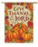 Give Thanks To the Lord Flag, Pumpkins, Large