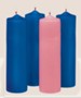 Advent Pillar Candle Set/ 3 blue, 1 pink (3 x 9)