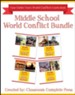 Middle School World Conflicts Bundle, Grades 5-8