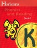 Horizons Phonics & Reading, Grade K, Student Workbook 3