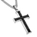 Courage Iron Cross Necklace, Black