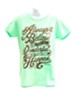 Always Believe Something Wonderful Ladies Cut Shirt, Mint Green, X-Large