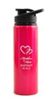 Personalized, Water Bottle, Flip Top, Two Hearts, Pink