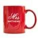 Personalized, Ceramic Mug, Mr and Mrs, Red