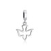 Dove Outline Hanging Charm Bead