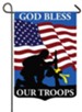 God Bless Our Troops, Applique Flag, Small