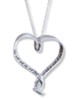 You Will Seek Me and Find Me--Sterling Silver Heart Pendant