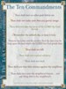 KJV Ten Commandments, Laminated Wall Chart