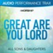 Great Are You Lord (Live) [Original Key with Background Vocals] [Music Download]