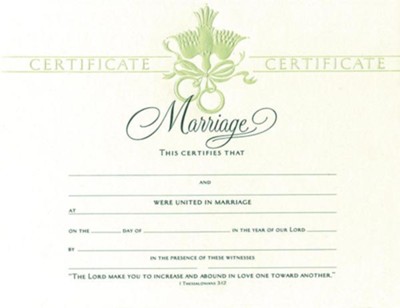 Embossed Marriage Certificates, 6   - 