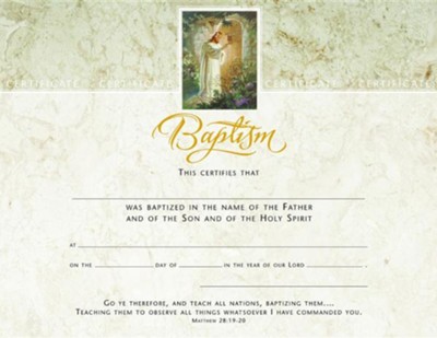 Baptism Certificates, Matthew 28:19-20, KJV, 6  - 