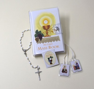 First Holy Communion Vinyl Wallet Set, Girl's Eucharist Edition   - 