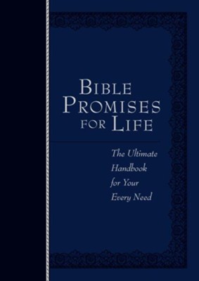 Bible Promises for Life: The Ultimate Handbook for Your Every Need, imitation leather navy  - 