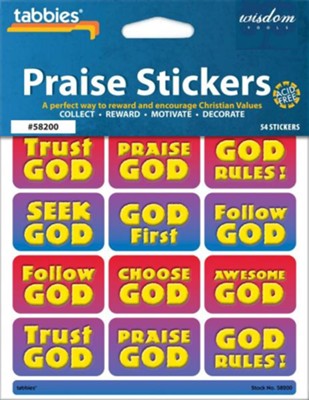 Praise God Praise Stickers & Chart   - 