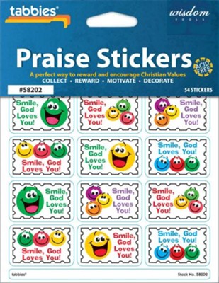 Smile God Loves You Praise Stickers & Chart   - 