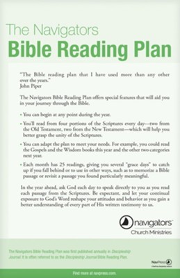 The Discipleship Journal Bible Reading Plan  -     By: Discipleship Journal
