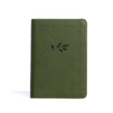 KJV Large Print Compact Reference Bible--soft leather-look, olive