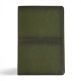 CSB Men's Daily Bible, Olive LeatherTouch, Indexed