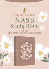 NASB Light for Life: Study Bible--soft leather-look, blush