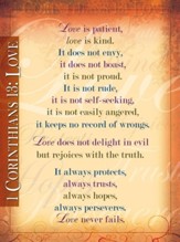 Dare to Love: 1 Corinthians 13 Laminated wall chart