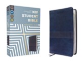 NIV Personal-Size Student Bible, Comfort Print--soft leather-look, navy - Slightly Imperfect