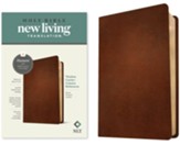 NLT Thinline Center-Column Reference Bible, Filament-Enabled Edition--genuine leather, brown