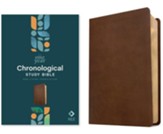 NLT One Year Chronological Study  Bible--soft leather-look, rustic brown