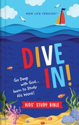 NLV Dive In! Kids' Study Bible--hardcover deep blue sea design