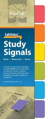 Study Signals Tabs, Bold Colors, Set of 24