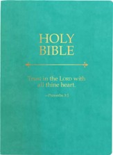 KJV 1611 Trust In The Lord, Life Verse Edition, Large Print--Soft leather-look, coastal blue