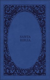 Biblia Reina-Valera 1960, Tierra Santa, Ultrafina Letra Grande, Leathersoft, Azul, Con Cierre, Imitation Leather, Not Applicable