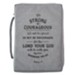 Be Strong and Courageous Bible Cover, Canvas, Gray, Large