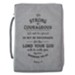 Be Strong and Courageous Bible Cover, Canvas, Gray, Medium