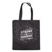 Strong and Courageous Tote Bag, Black