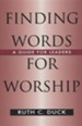 Finding Words for Worship
