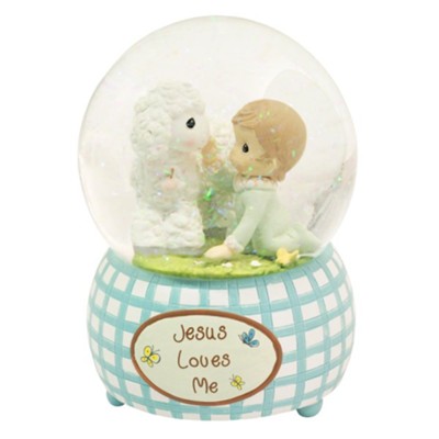 Jesus Loves Me, Boy, Musical Water Globe  - 