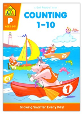 Number Skills-Counting 1 to 10, Preschool Get Ready Workbooks  - 