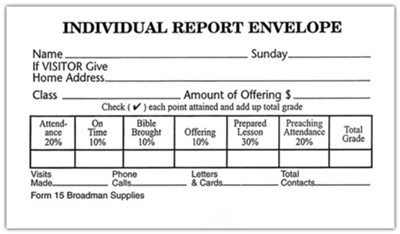 Individual Report Envelope, Form 15 (pkg. of 100)  - 