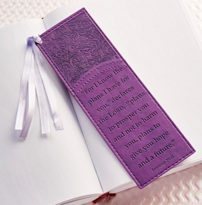 For I Know the Plans Leather Bookmark  - 