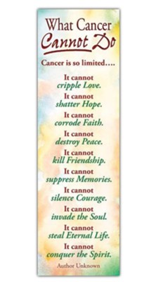 What Cancer Cannot Do (Colossians 1:3) Bookmarks, 25  - 