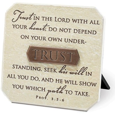 Trust Plaque with Bronze Title Bar  - 